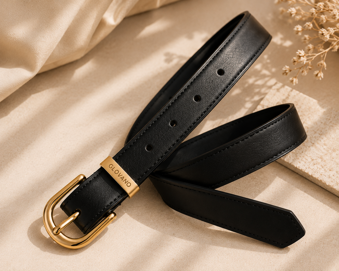Ceinture Femme – Noir & Doré