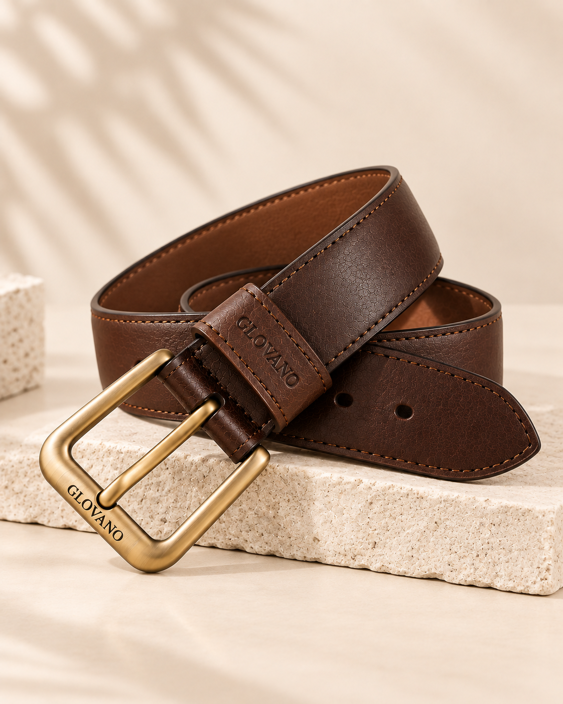 Pack 2 Ceintures Homme en Cuir Véritable – Noir & Marron