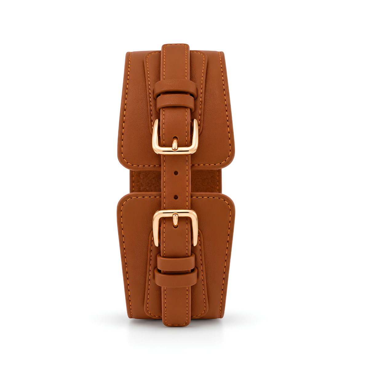 ceinture-large-femme-marron-en-similicuir-avec-doubles-boucles-dorees