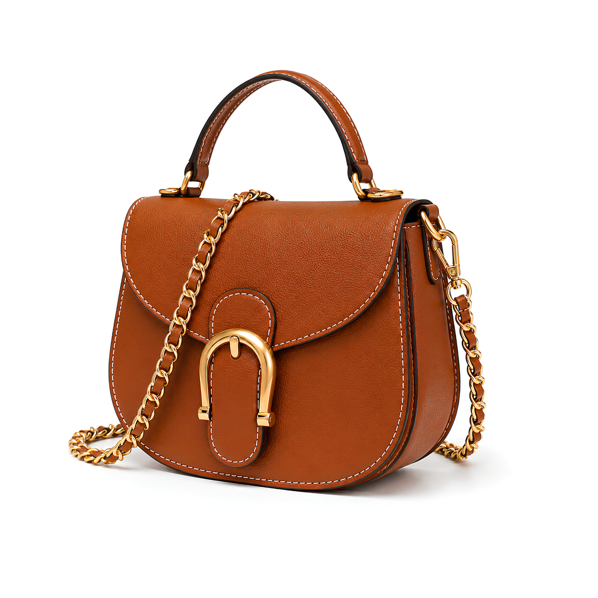 sac-selle-similicuir-femme-boucle-fer-a-cheval-doree-anse-sommet-chaine-amovible