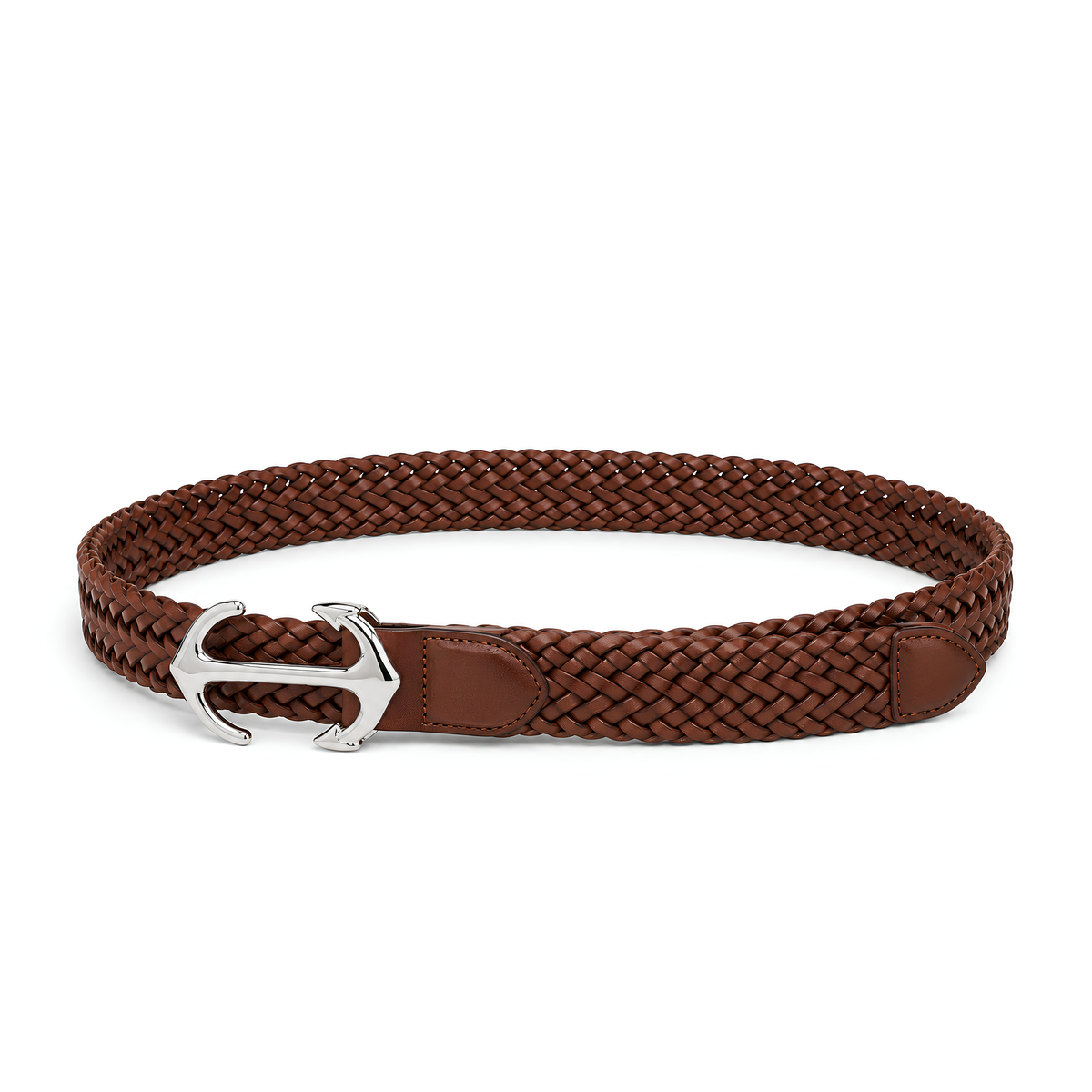 ceinture-femme-tressee-en-similicuir-boucle-argentee