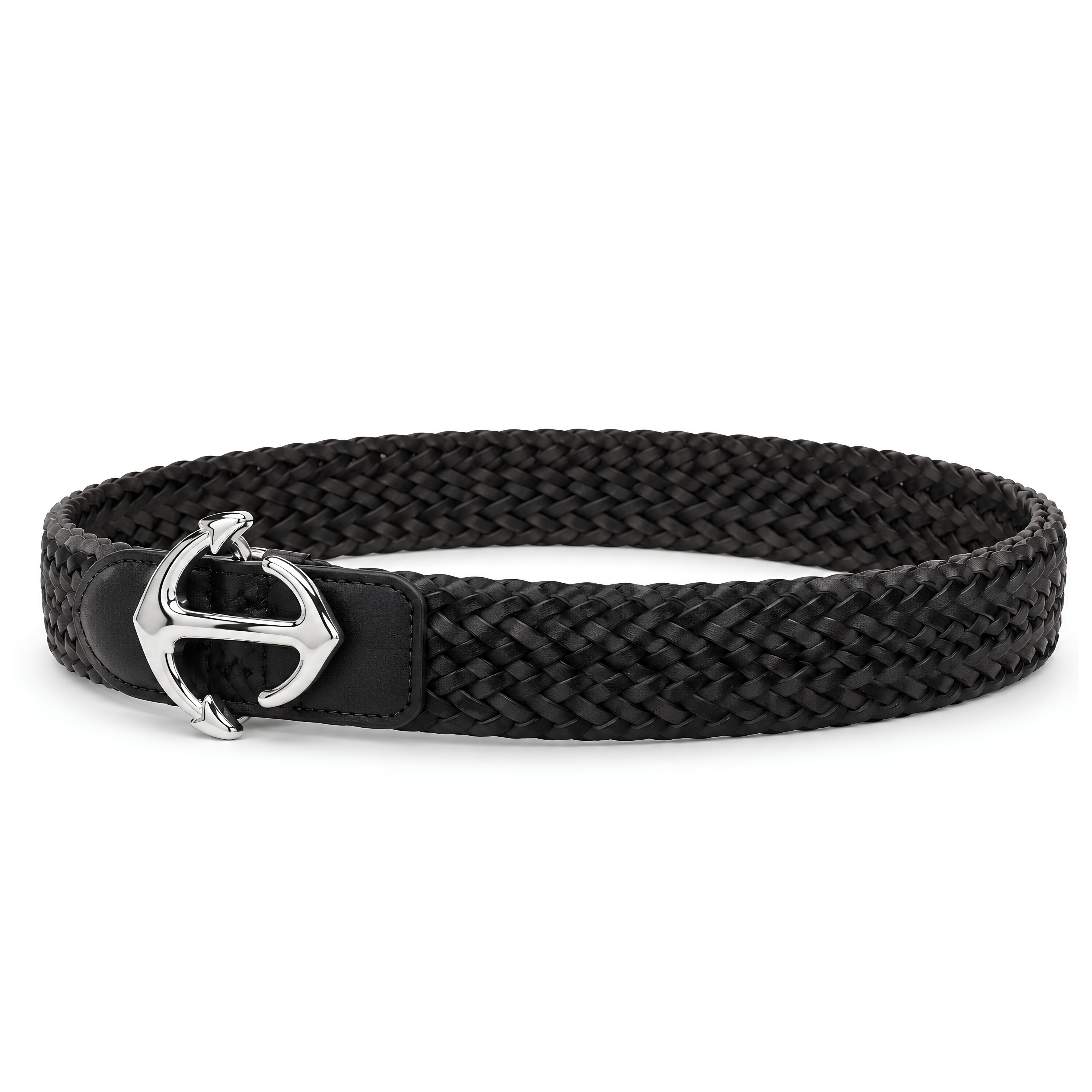 ceinture-femme-tressee-en-similicuir-boucle-argentee