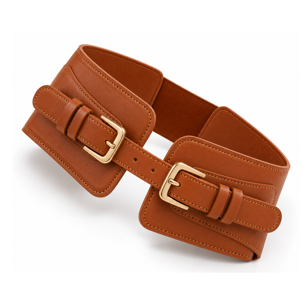 ceinture-large-femme-marron-en-similicuir-avec-doubles-boucles-dorees