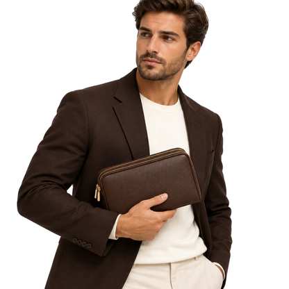 Monaco Double-Zip Clutch