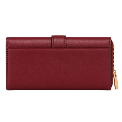 Margot Envelope Wallet in Burgundy — vegan leather