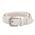 Liv Braided Belt in Ivory — vegan leather