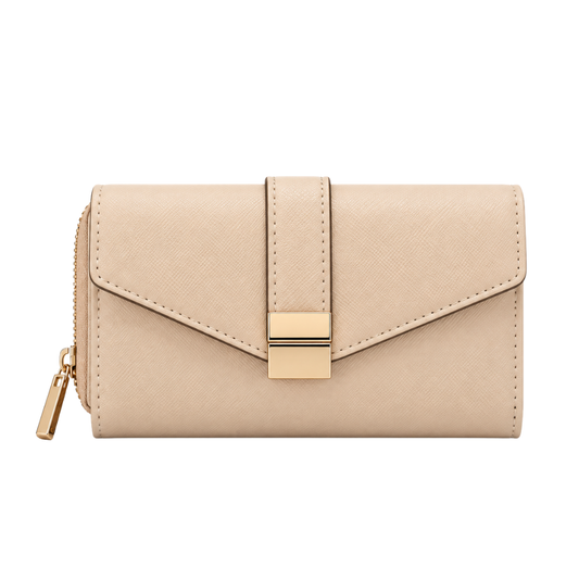 Margot Envelope Wallet in Nude — vegan leather