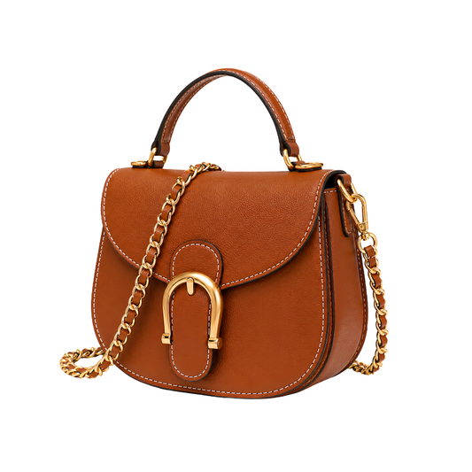 Marlow Saddle Bag in Burgundy — vegan leather