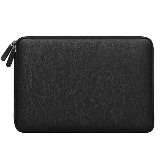 Meridian Laptop Sleeve in Black — vegan leather
