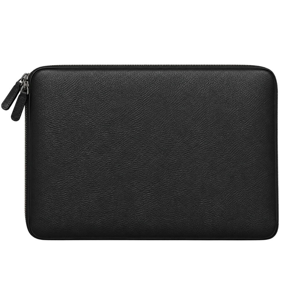 Meridian Laptop Sleeve in Black — vegan leather