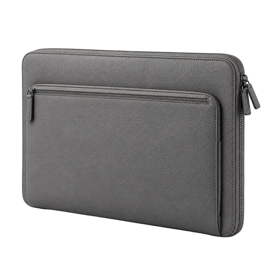 Meridian Pocket Sleeve in Grey — vegan leather
