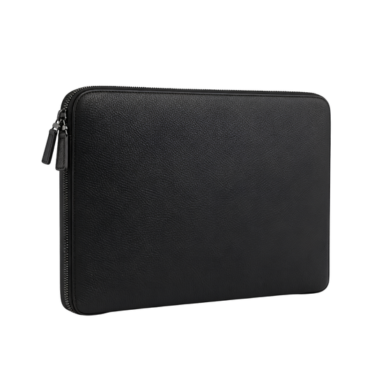Onyx Portfolio Sleeve in Black — vegan leather